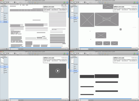 Wirify wireframe with four layers